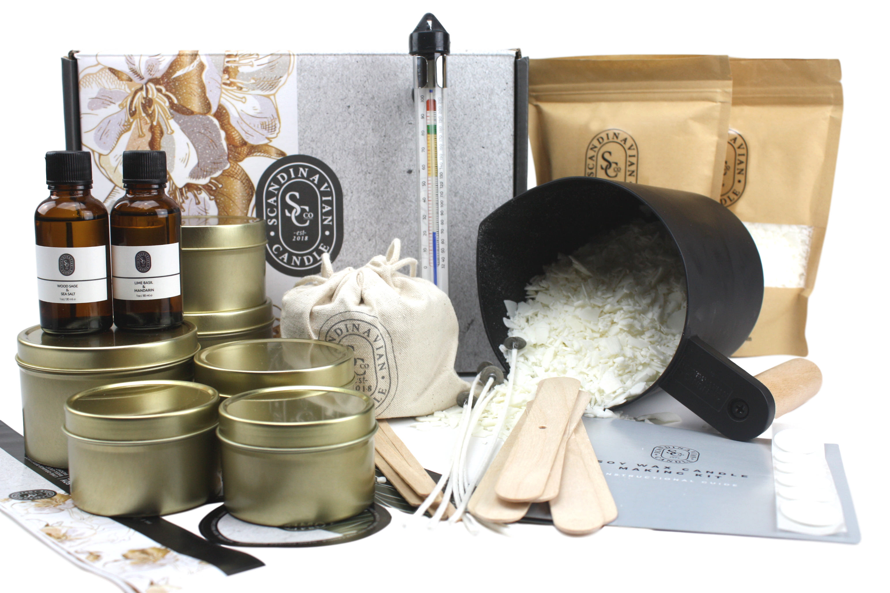 Scented Candle Kit Complete Candles Making Kits Soy Candle Set